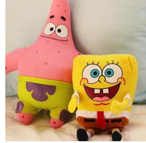 Pelúcia 2 Peças Patrick e Bob Esponja 23cm