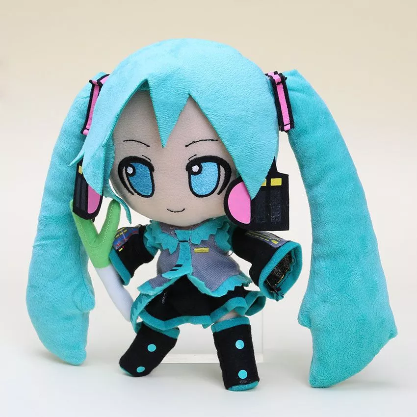 pelucia 24cm hatsune miku plsh brinquedo hatsune miku vocaloid serie neve hatsune Action Figure hatsune miku Boneco colecionável do anime brinquedo de pvc do prêmio de macarrão