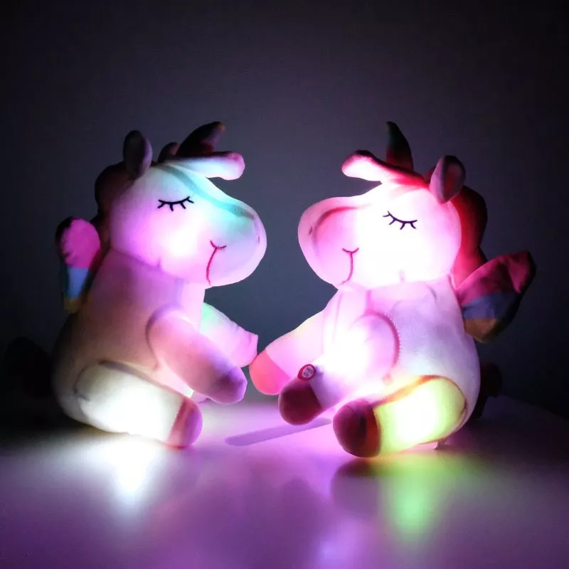 pelucia 25 40cm led unicornio brinquedos acender brinquedos de pelucia animais de Luminária Pokemon Pikachu luzes da noite mudança de cor led luzes brilhantes das crianças brinquedos quarto get up luzes presente aniversário quarto do miúdo decoração