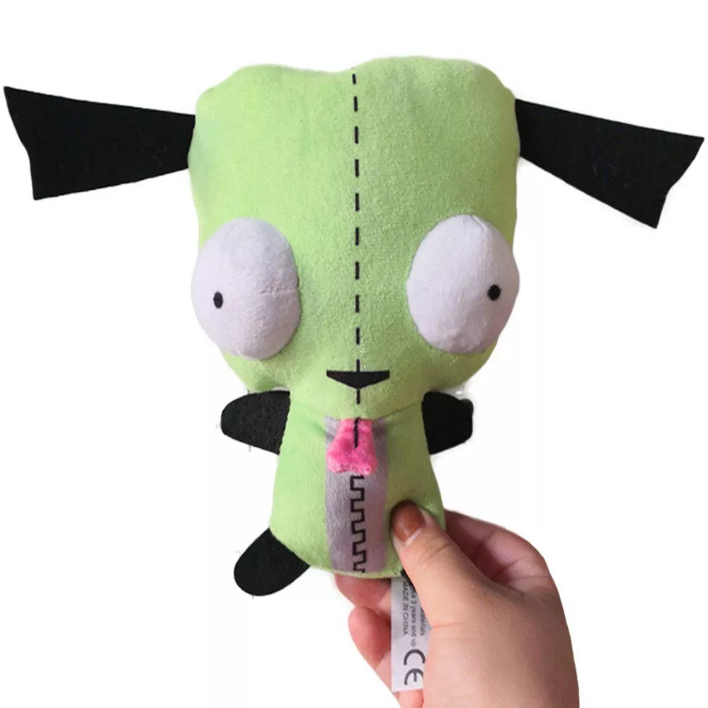 pelucia 25cm 3d abaulamento olhos verde estrangeiro invasor zim cao recheado Anunciada série de TV focada em lanternas-verde Hal e Jon Stewart.