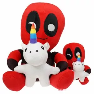 pelucia 30cm deadpool brinquedos q version com unicornios enchidos bonecas anime Halloween decoração unicórnio esqueleto osso adereços festa bonito ossos ornamentos halloween mas horror adereços (bege)