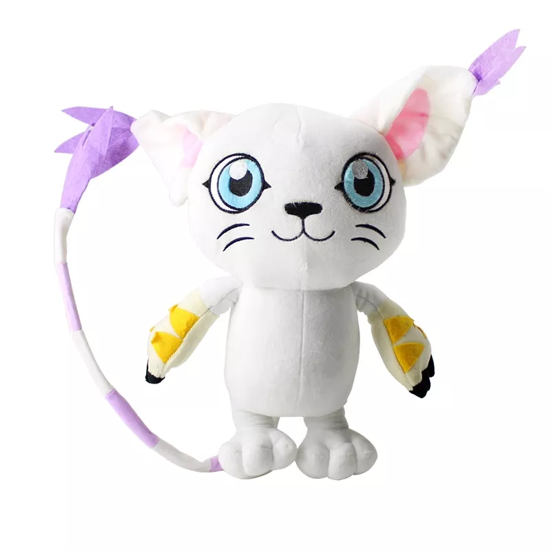 pelucia 31cm digimon tailmon brinquedos de pelucia bonito mini macio Colar Digimon Adventure monstro digital coragem/amizade/amor/esperança evolução crachá pingente magnético colar corda coleção presente