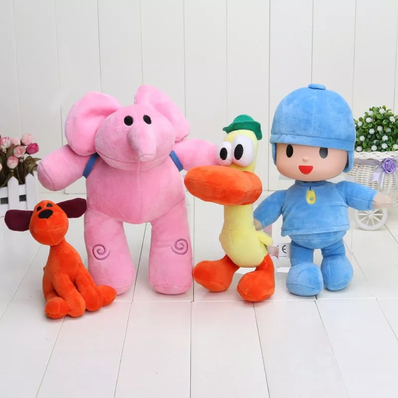 pelucia 4 pcs lote elefante elefante pocoyo elly pato loula pocoyo pato patito Action Figure Sonic Figures PVC Sonic Shadow Amy Rose Sticks Tails Characters Figure Christmas Gift Baby Hot Toy For Children