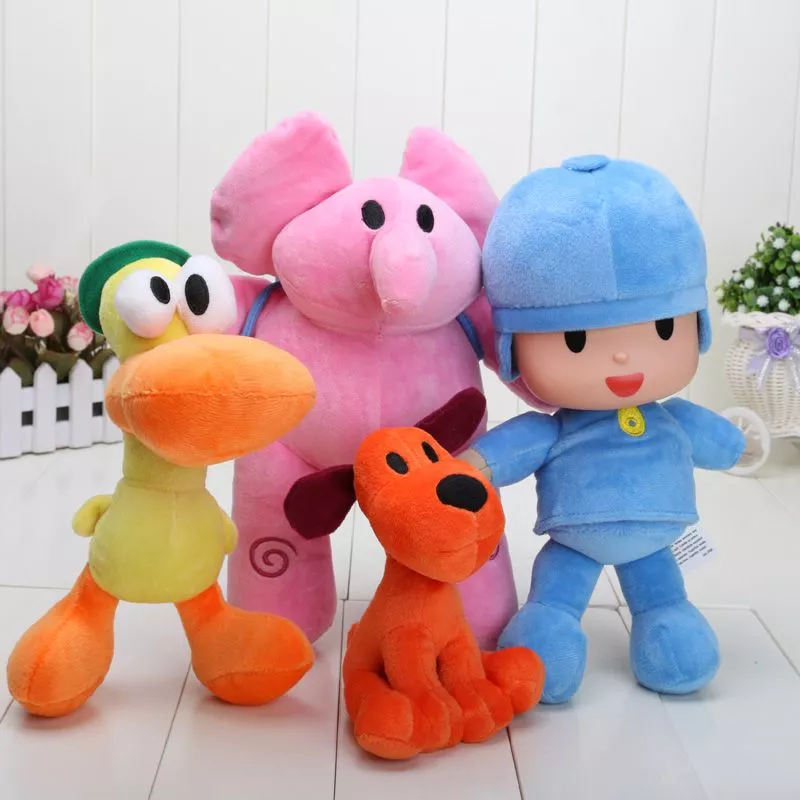 Pelúcia 4 Peças Pocoyo Loula Elly Pato 14-30m