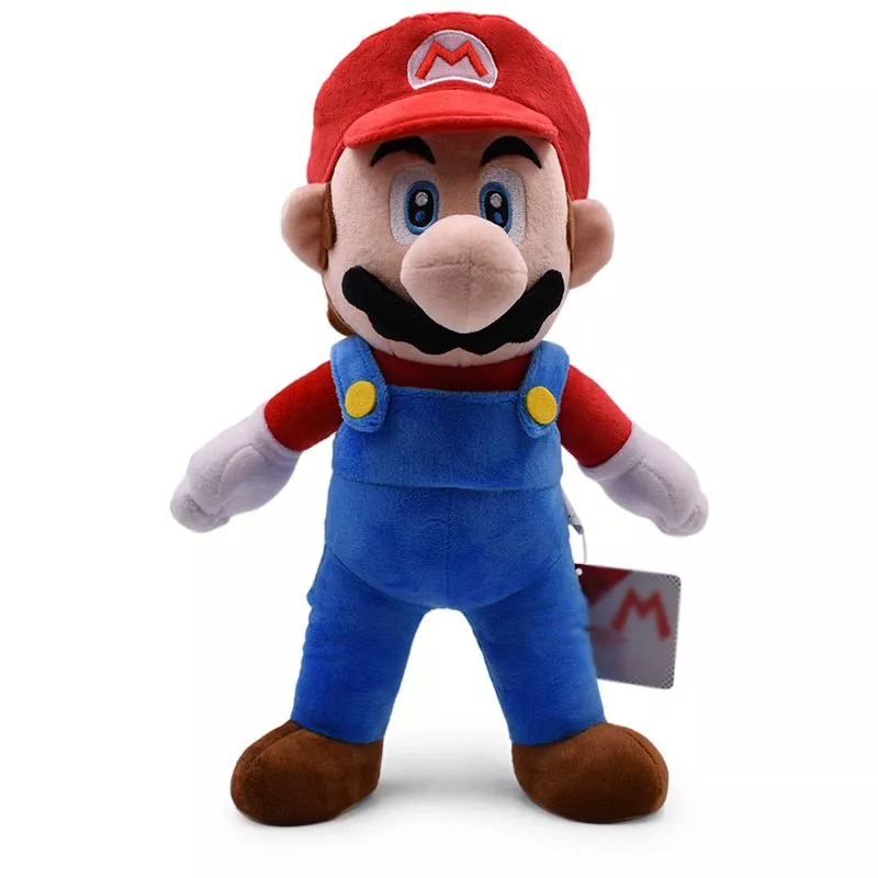 Pelúcia 48cm Super Mario Bros Standing Red Mario Peluche Boneca de Brinquedo de Pelúcia Macia Do Bebê Dos Miúdos