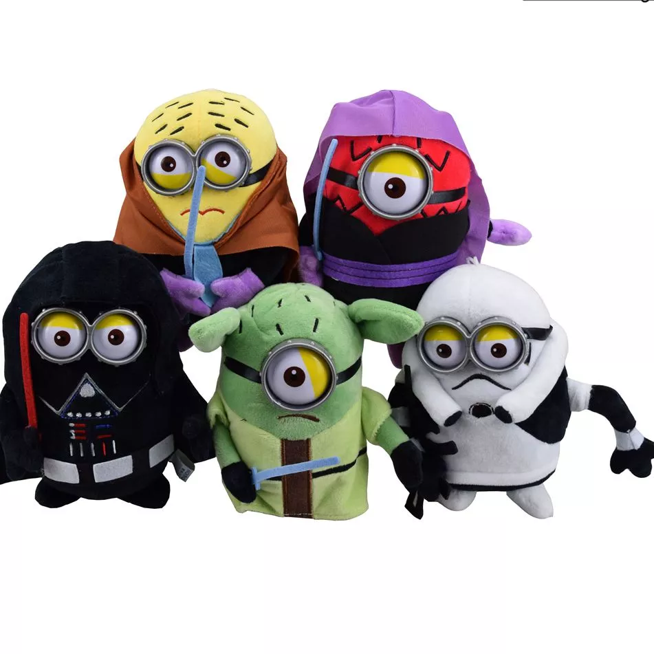 pelucia 5 pecas minions star wars 20cm Boné Minions Meu Malvado Favorito de beisebol fecho traseiro, boné de beisebol da moda infantil, chapéu de desenho animado para meninos e crianças, 2018 menina menina