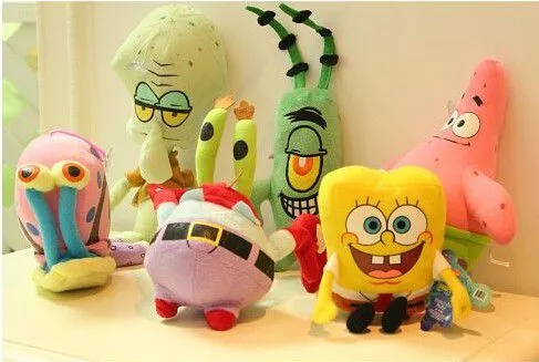 Pelúcia 6 Peças Bob Esponja 20cm