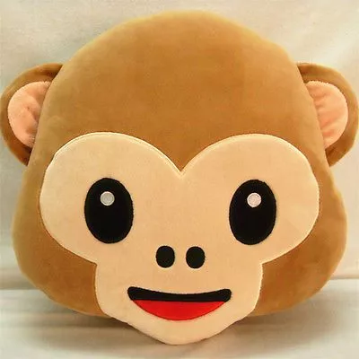 pelucia almofada emoji macaco 33cm Almofada Emoji Emoticon Aliviado 32cm