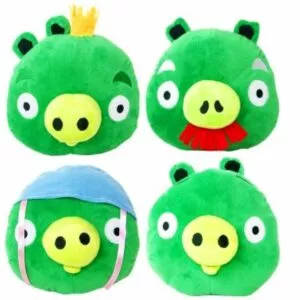 pelucia angry birds 16x20cm 90g grande bonito voar porcos brinquedo de pelucia Brinco Star Wars Bebê yoda brincos do parafuso prisioneiro filme mandalorian brincos para mulheres cristais fandom presente cosplay traje bonito dos desenhos animados jóias