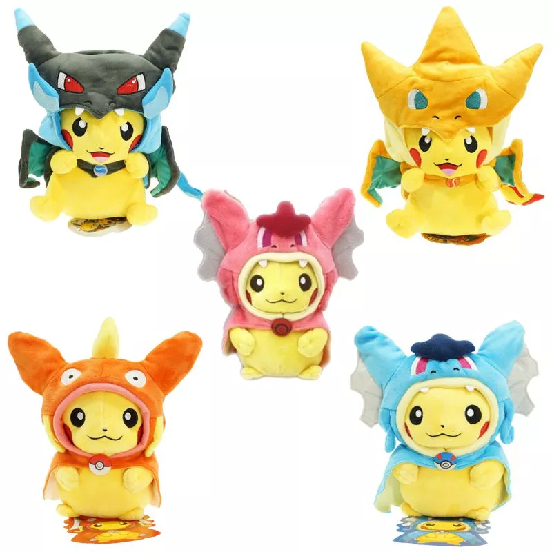 Pelúcia Anime Pokemon Pikachu 20-25cm Diversas Cores