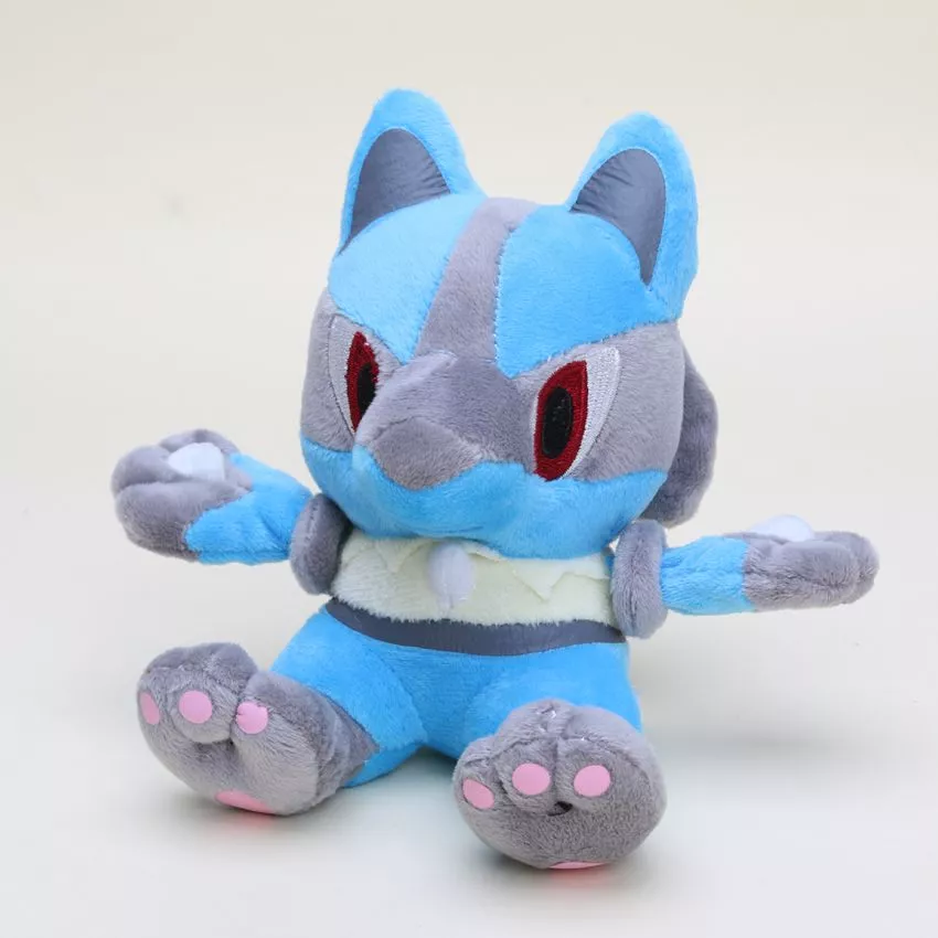 Pelúcia Anime Pokemon Pikachu Lucario 16cm