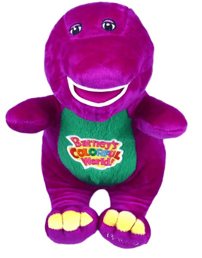 Pelúcia Barney Desenho Dinossauro Roxo Atóxico Multibrink