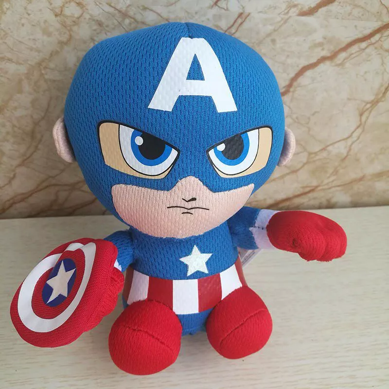 pelucia capitao america 2 avengers vingadores marvel 20cm Pantufa Capitão América Dos Desenhos Animados 27 cm