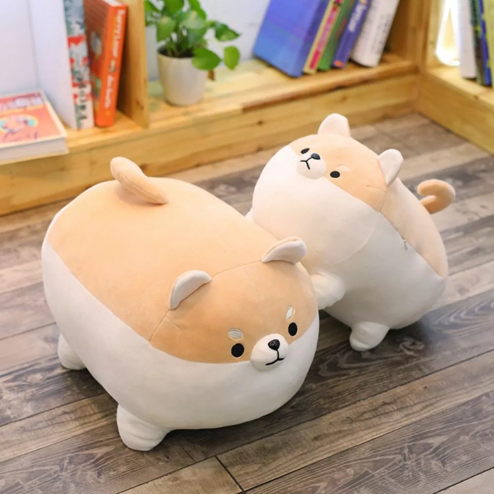 Pelúcia Corgi Shiba Inu Marrom 40cm