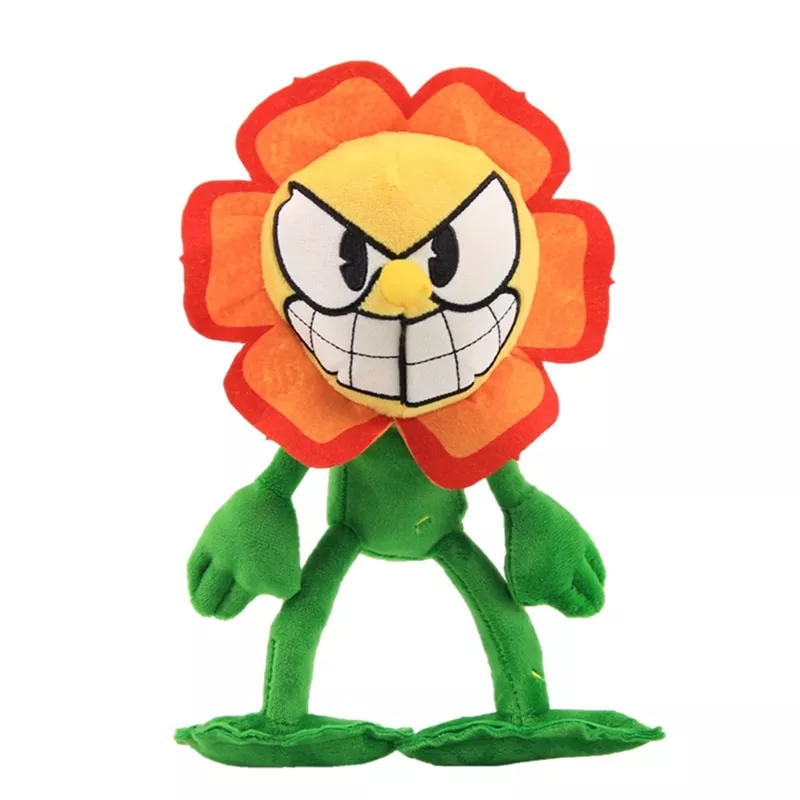 pelucia cuphead mugman o calice do diabo jogo brinquedo de pelucia boneca Action Figure Alice no Pais das Maravilhas Bunny Doll PVC Action Figure Collectible Model Toy 13CM