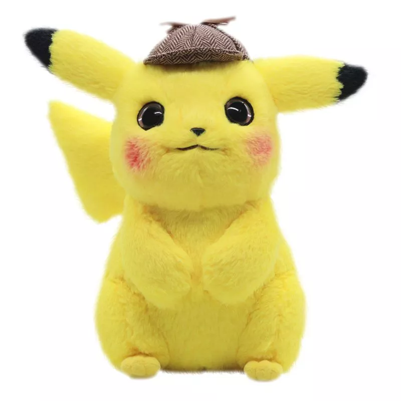 pelucia detetive pikachu pokemon detective filme 30cm Pelúcia Pokemon branette 18cm kawaii pikachu anime figura de pelúcia brinquedo macio bonecas presentes crianças brinquedos para crianças frete grátis