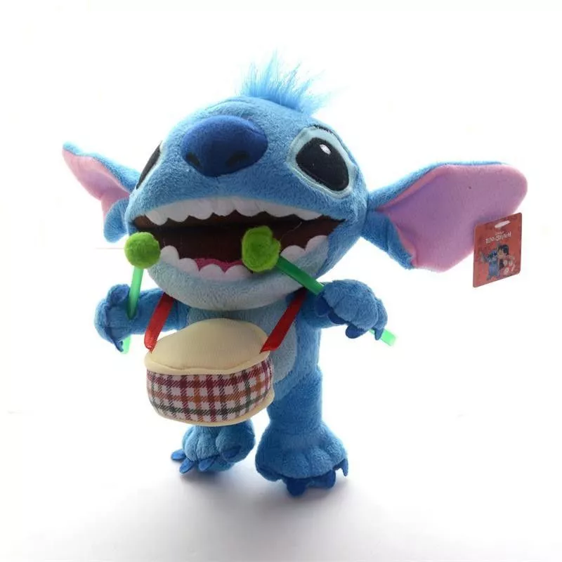 pelucia disney lilo stitch bateria 18cm Pelúcia Disney Lilo & Stitch Bateria 18cm