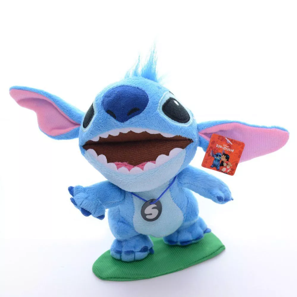 pelucia disney lilo stitch surf 18cm Pelúcia Disney Lilo & Stitch Bateria 18cm