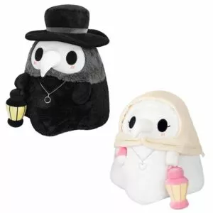 pelucia doutor praga casal luminoso dos desenhos animados animal praga medico bico Halloween decoração unicórnio esqueleto osso adereços festa bonito ossos ornamentos halloween mas horror adereços (bege)