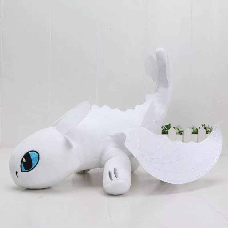 Pelúcia Dreamworks Como Treinar Seu Dragão 3 Fúria da Luz Light Fury 35cm #002