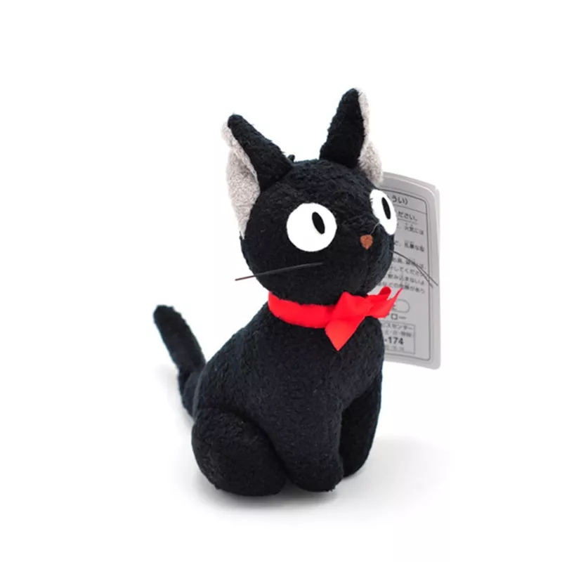 pelucia ghibli hayao miyazaki kiki servico de entrega preto jiji brinquedo de Suihyung chinelos das crianças meninos meninas inverno quente fluffy chinelos macio peludo casa indoor sapatos crianças animais de pelúcia sapatos de algodão