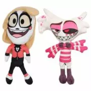 Pelúcia Hotel Hazbin Venda quente anime figura anjo poeira brinquedos de pelúcia macio recheado bonecas 10 polegada