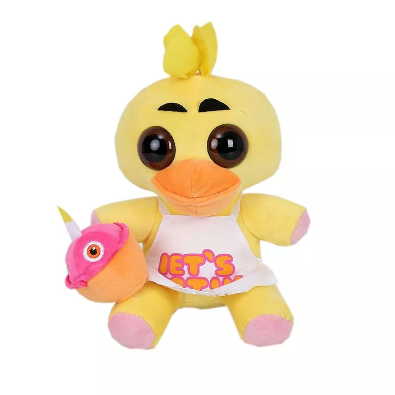 pelucia jogo five nights at freddys chica 25cm Pelúcia Jogo Five Nights at Freddy's Chica 25cm