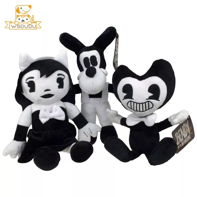 pelucia kawaii bendy dos desenhos animados de pelucia lobo boris anjo meninas alice Pelúcia Kawaii bendy dos desenhos animados de pelúcia lobo boris anjo meninas alice boneca do bebê figura bonito anime travesseiro tinta brinquedos macios crianças presentes