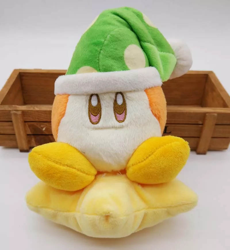 pelucia kuji kirby 10cm 1465 Touca Kirby elástico dos desenhos animados boné inverno manter quente bordado chapéu de malha brinquedos de pelúcia para crianças presente aniversário da menina