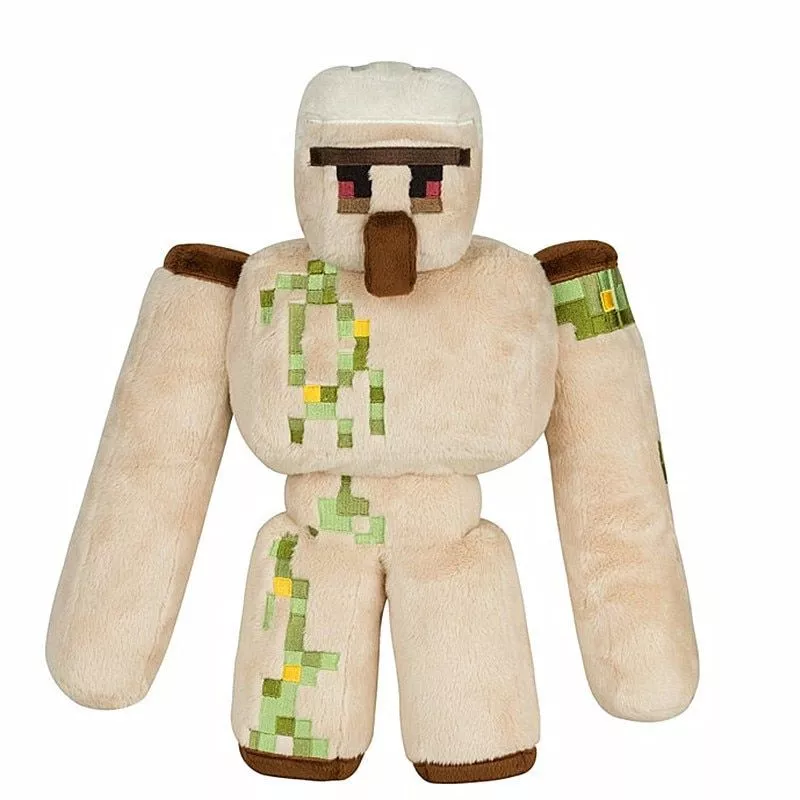 pelucia minecraft 36cm iron golem brinquedo de pelucia espada picareta pedra Pantufa Jacaré Crocodilo mulher chinelos de inverno casa macio quente unisex sapatos de chão interior engraçado dos desenhos animados de pelúcia design de crocodilo de algodão-sapatos acolchoados