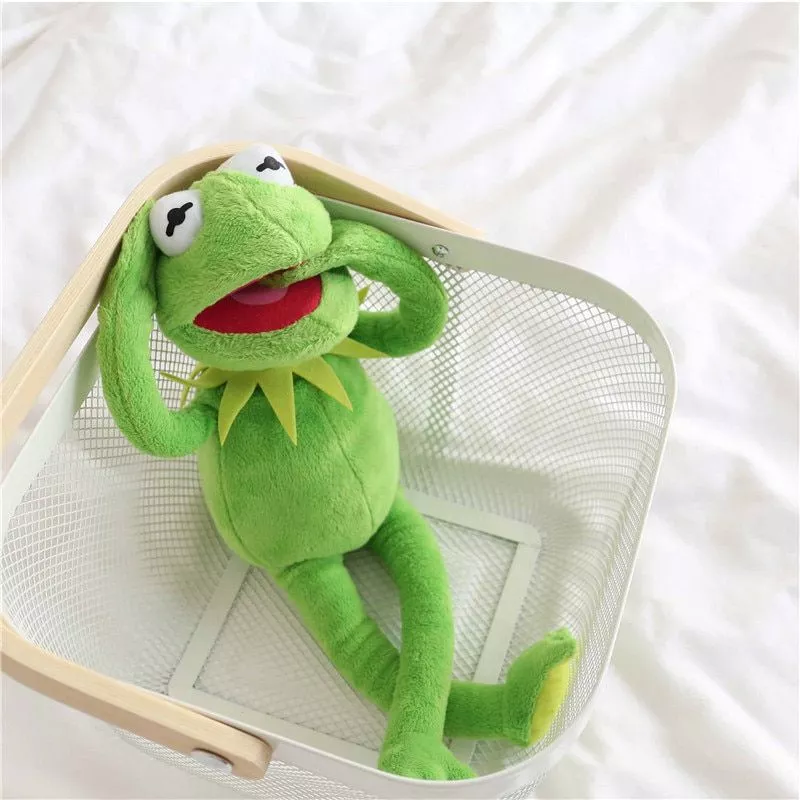 pelucia muppets kermit frog sapo 40cm Os muppets mostrar caco o sapo wobbler wobbler bobble cabeça figura de ação pvc collectible modelo brinquedo boneca presente para crianças