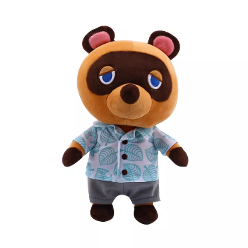 Pelúcia Nintendo Animal Crossing Guaxinim Raccoon animal de pelúcia brinquedo de cruzamento dos desenhos animados figura boneca de pelúcia macio brinquedos de pelúcia crianças brinquedos de presente urso brinquedos de pelúcia com roupas