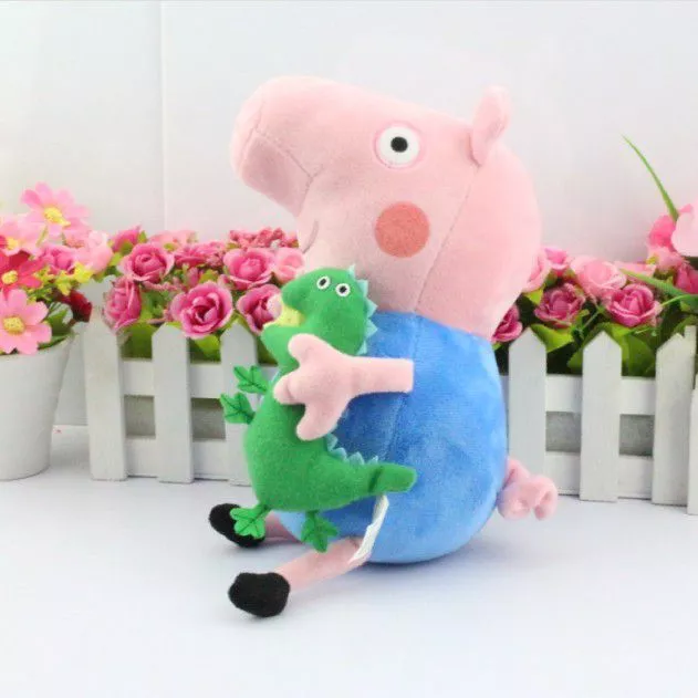 Pelúcia Peppa Pig George Long Jump Lançamento 30cm