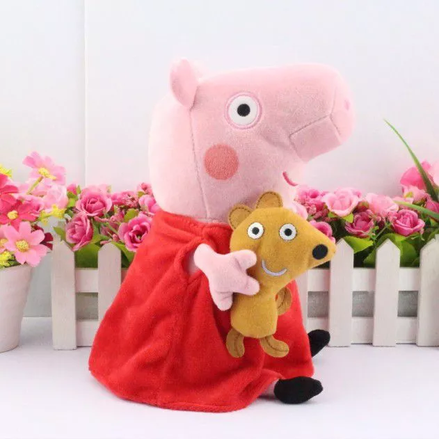 Pelúcia Peppa Pig Long Jump Lançamento 30cm