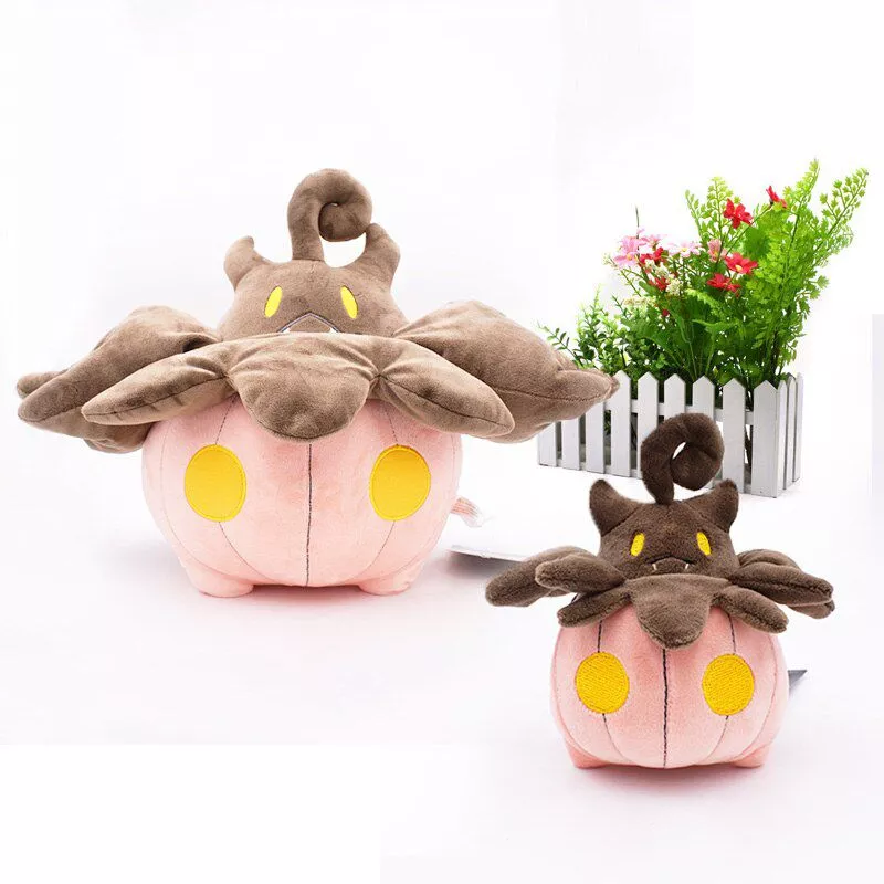 pelucia pokemon 2 estilos anime pumpkaboo recheado de pelucia dos desenhos animados Halloween decoração unicórnio esqueleto osso adereços festa bonito ossos ornamentos halloween mas horror adereços (bege)