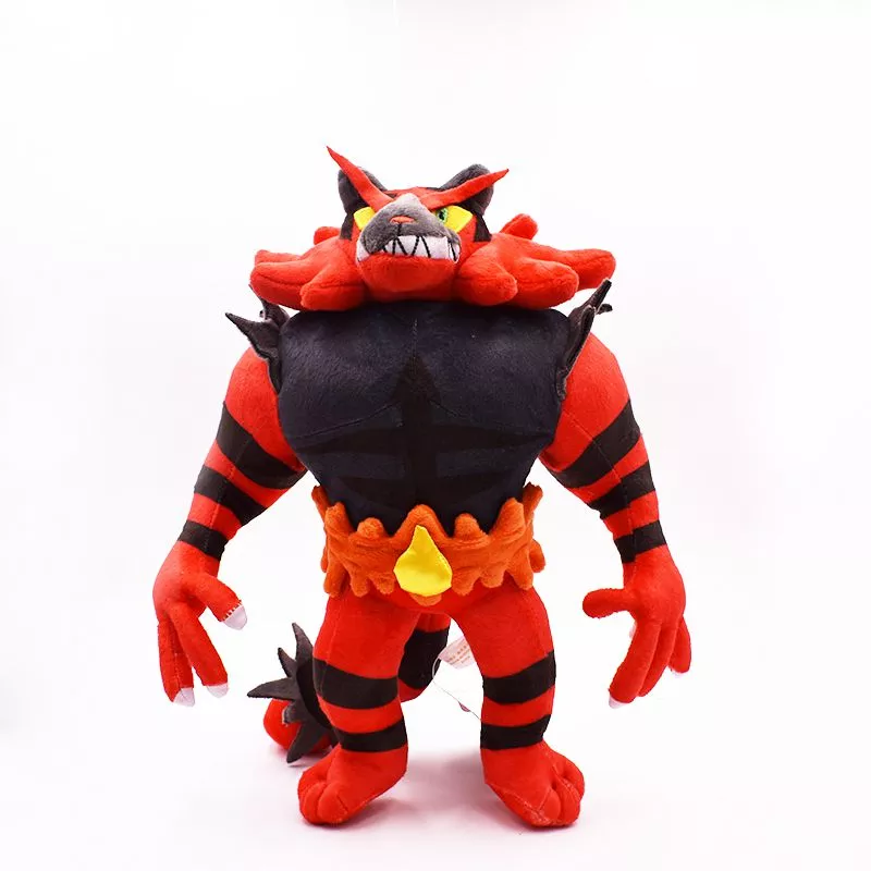 pelucia pokemon incineroar 33cm brinquedos de pelucia dos desenhos animados animais Touca Kirby elástico dos desenhos animados boné inverno manter quente bordado chapéu de malha brinquedos de pelúcia para crianças presente aniversário da menina