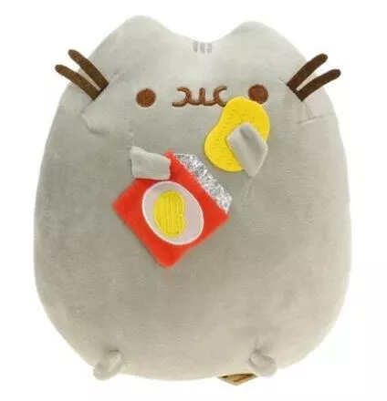 pelucia pusheen gato facebook chips cinza 25cm 1 par adorável cão casa chinelos unissex poeira mop chinelos cozinha casa de banho piso sapatos limpeza casa bonito filhote cachorro mais limpo quente