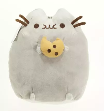 Pelúcia Pusheen Gato Facebook Cookie Cinza 25cm