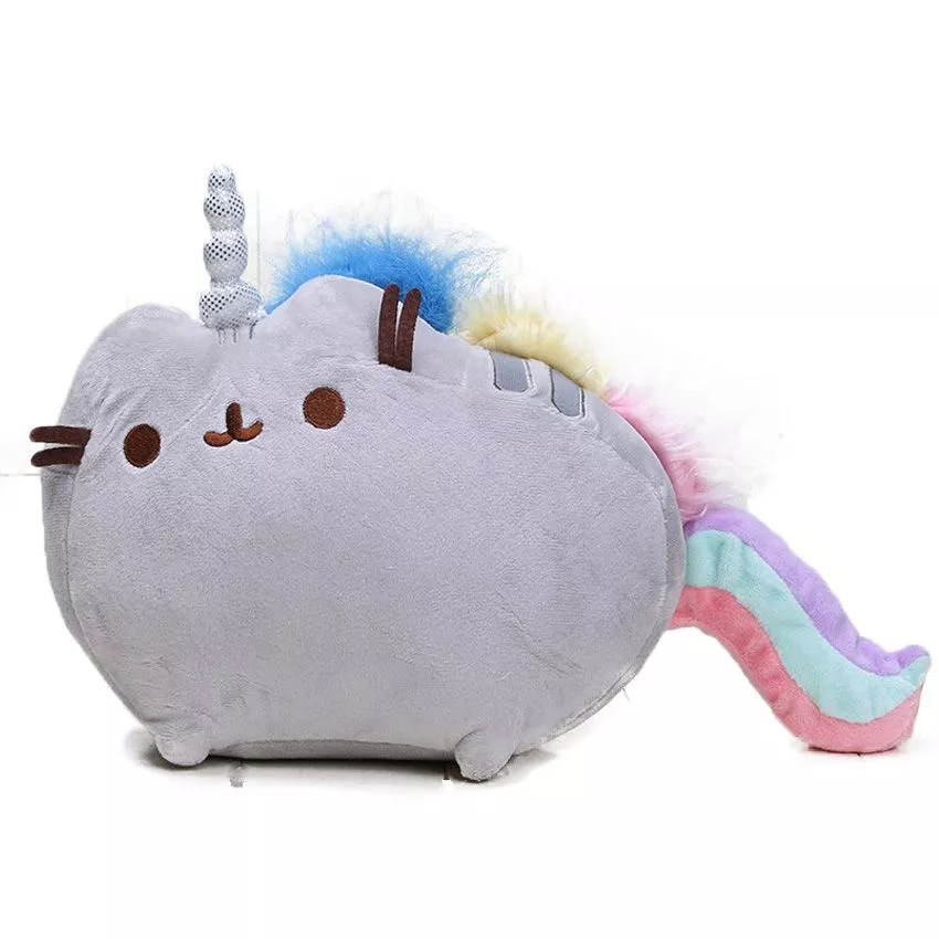 pelucia pusheen gato facebook rainbow arco iris cinza 18cm 1 Brinco Final Fantasy nuvem luta cosplay brincos um unidade