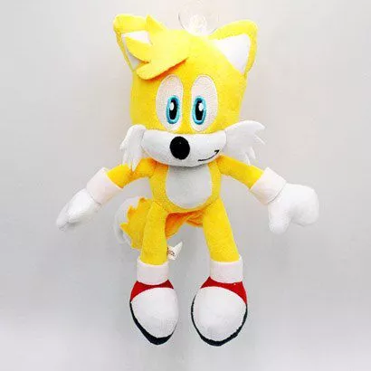 pelucia sonic hedgehog game runner miles tails prower 28cm Pelúcia Sonic Hedgehog Game Runner Miles Tails Prower 28cm