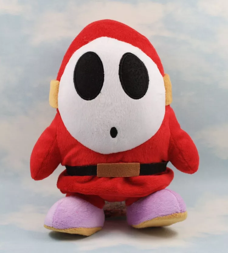 Pelúcia Super Mario Bros 17cm Shy Guy cara super mario bros brinquedos de pelúcia macio enchido chaveiro boneca de pelúcia bonecas do bebê