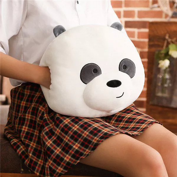 pelucia urso panda esquentador maos 35cm Touca Urso Marrom Grizz