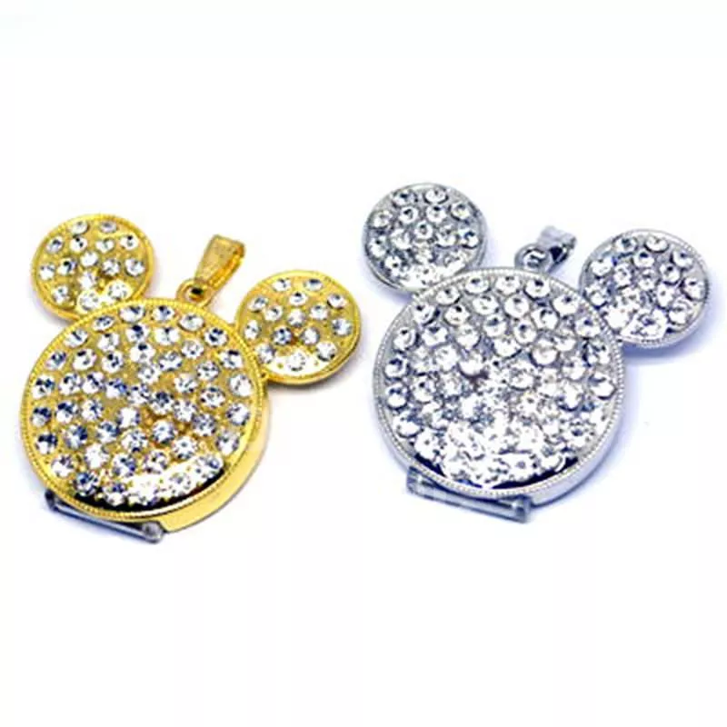 pen drive colar mickey minnie strass prata dourado 2gb a 64gb Pen Drive Câmera Fotógrafo Profissional Polaroid Sony Nikon 2GB a 64GB