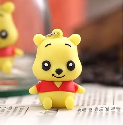 pen drive disney urso pooh 2gb a 64gb Pen Drive Pato de Borracha Amarelo 2GB a 512GB