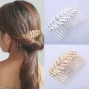 Pente de cabelo folha de árvore, acessório feminino para casamento, de metal, para cabelo, acessórios para o cabelo