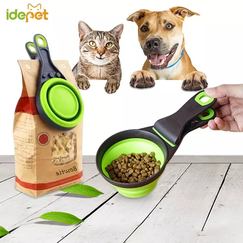 pet folded dog cat feeders bowl food scoop spoon sealing clipper food storage pet cat Soft Silicone Dog Cat Pet brush Glove Cat cleaning Gentle Efficient Cat Grooming Glove Dog Bath Supplies Pet Glove combs