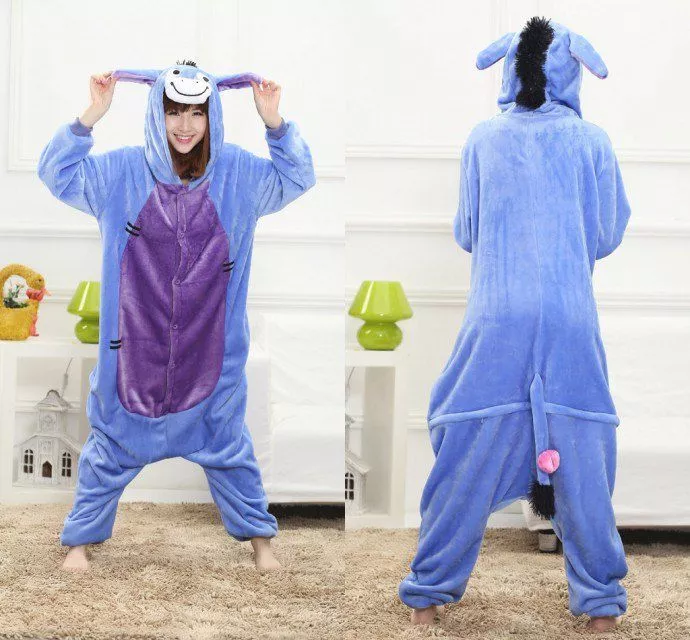 pijama adulto burro azul Pijama Adulto Abelha Cosplay