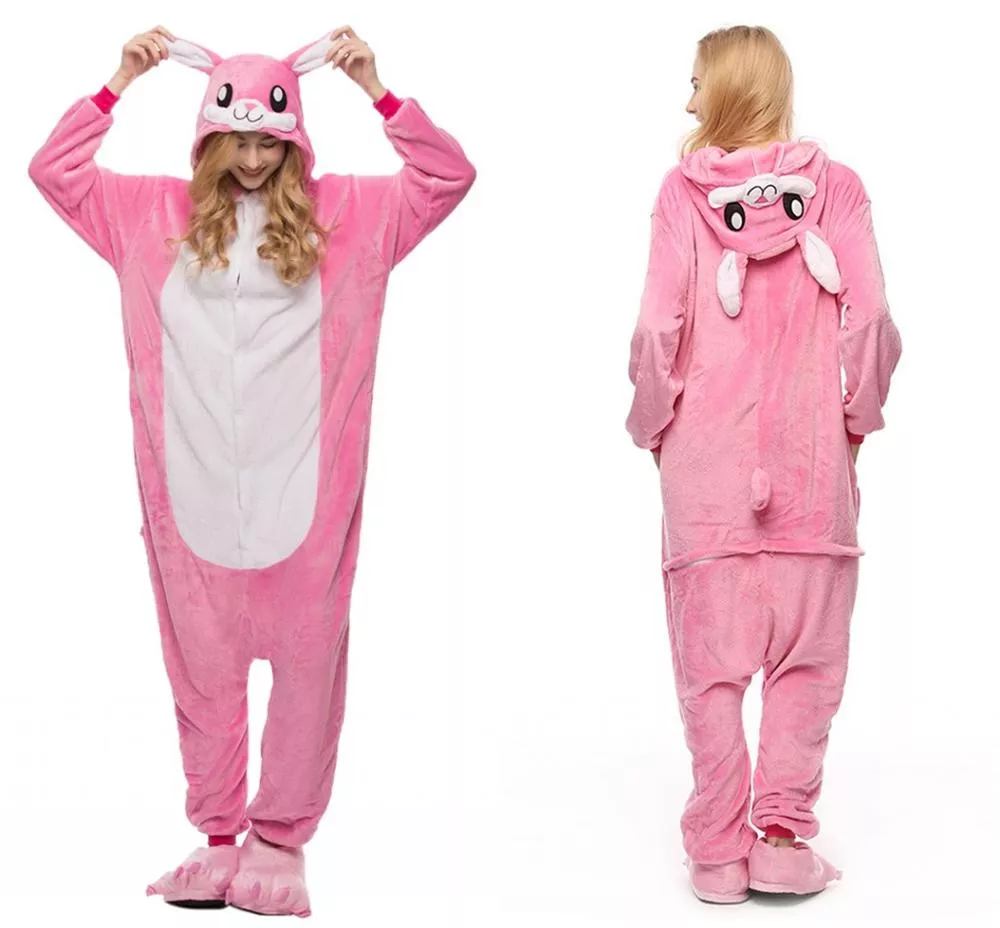 pijama adulto coelho rosa Pijama Adulto Girafa Fofa
