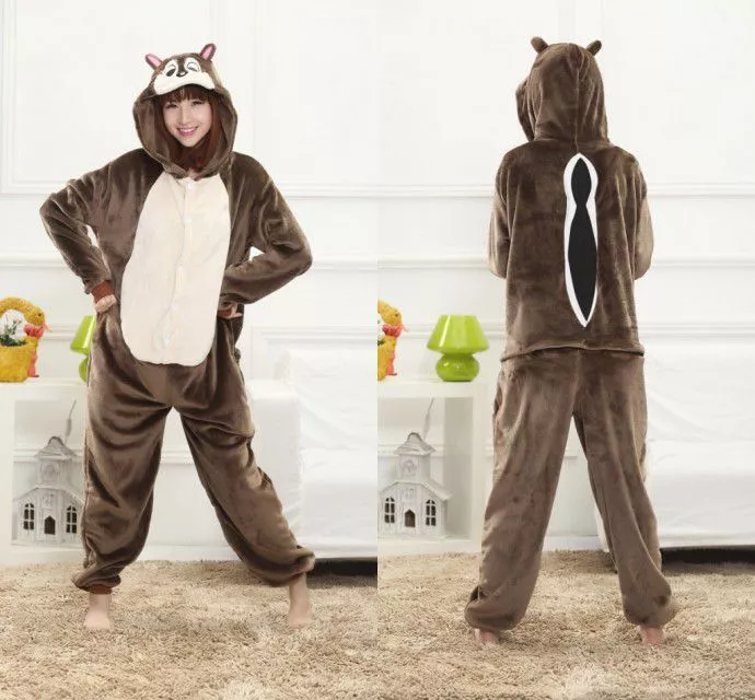 pijama adulto esquilo marrom Pijama Adulto Urso Polar