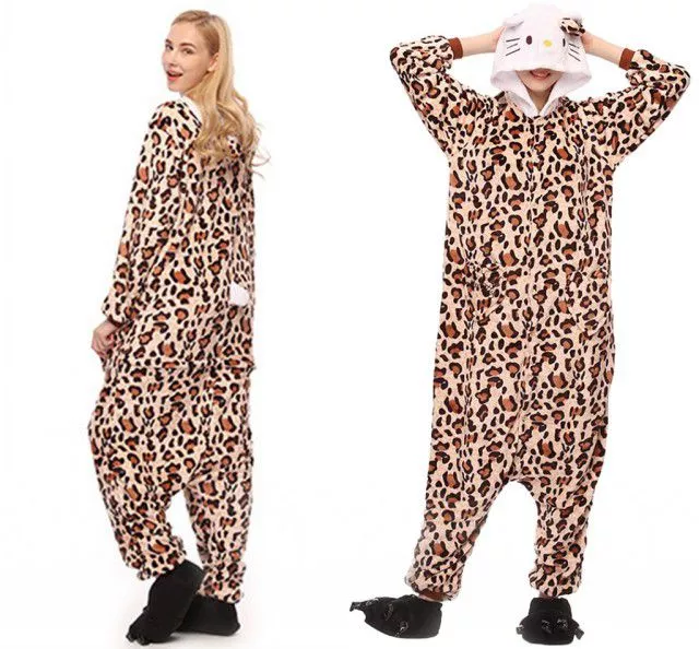 pijama adulto hello kitty tigre Pijama Roupão Pooh Tigrão Tigre kigurumi bebê crianças dos desenhos animados animal sereia cosplay traje quente macio flanela fantasia macacão bonito pijamas roupão bodysuit